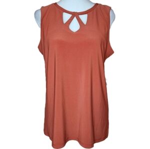 Nine West Keyhole Sleeveless Top Women’s Medium Elegant Minimalist Work Office